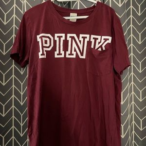 Victoria’s Secret PINK Burgundy oversized t shirt